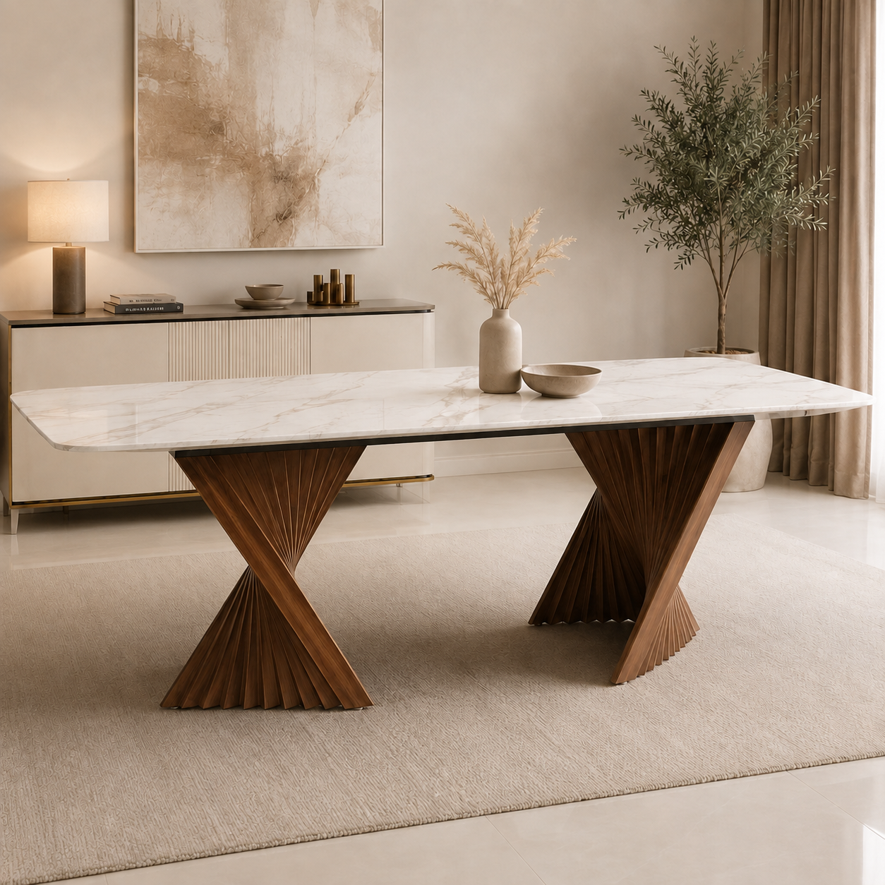 Aurelia Sculptural Dining Table