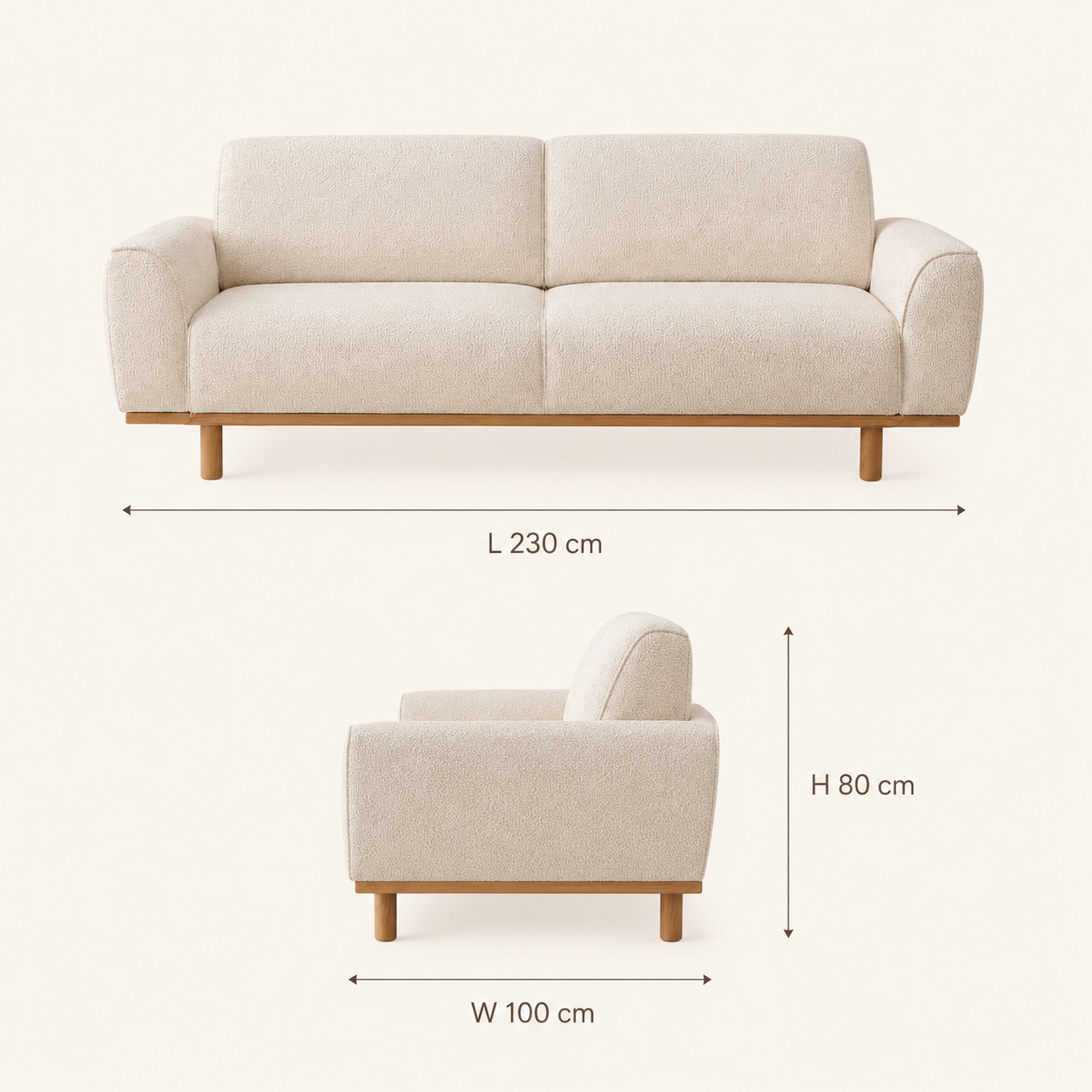 Oslo Cream Sofa Set