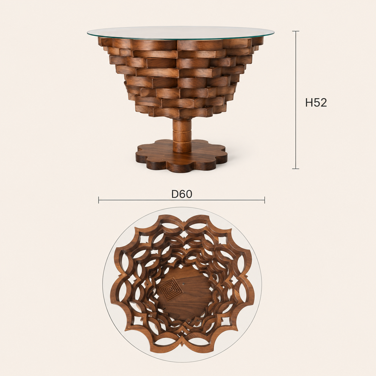 Artisan Glass side Table