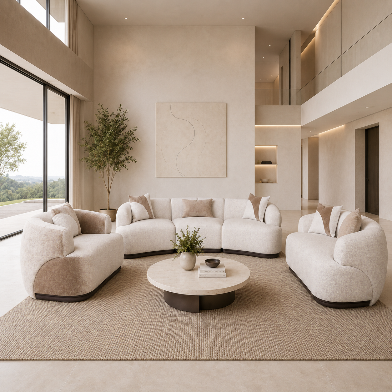Celestia Curve Sofa Set