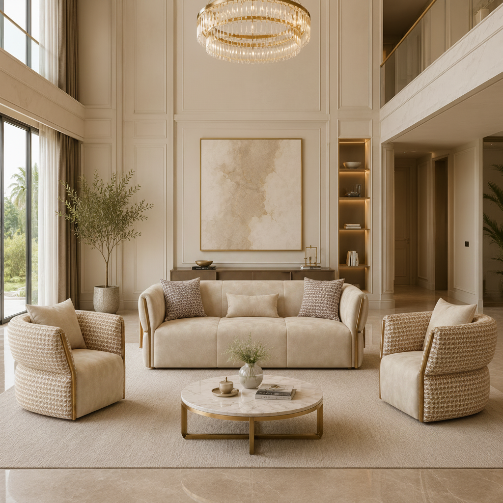 Blush Harmony Sofa Set