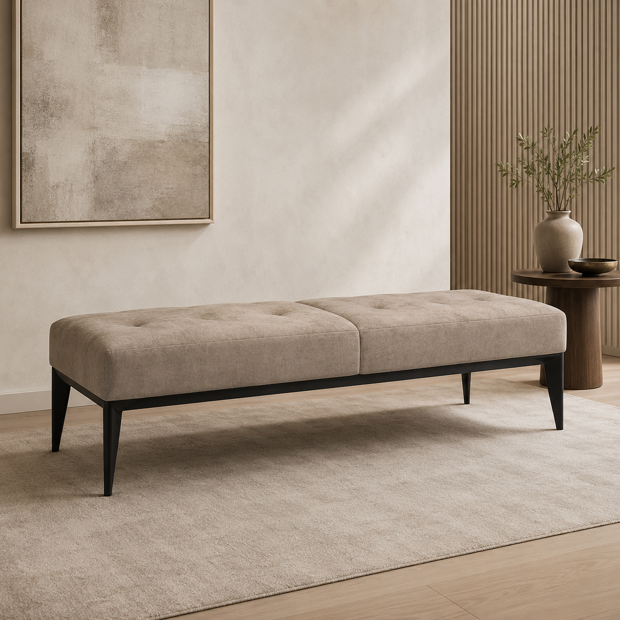 Luna Tufted Bench