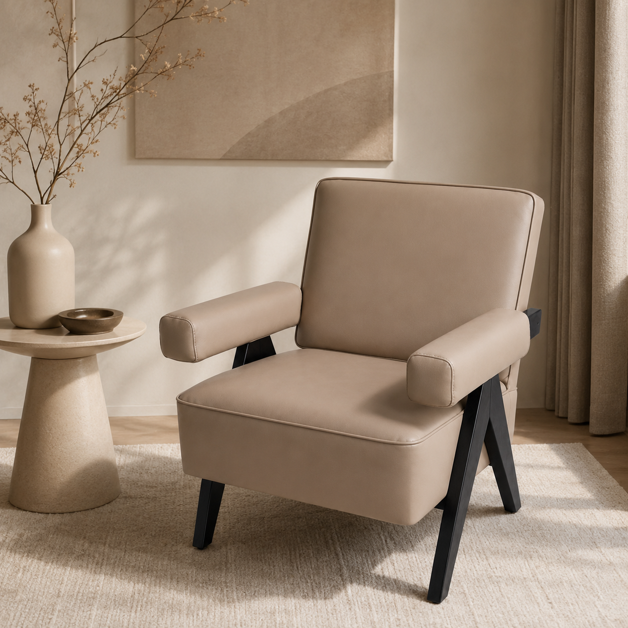 Aster Lounge Chair Brown Leather