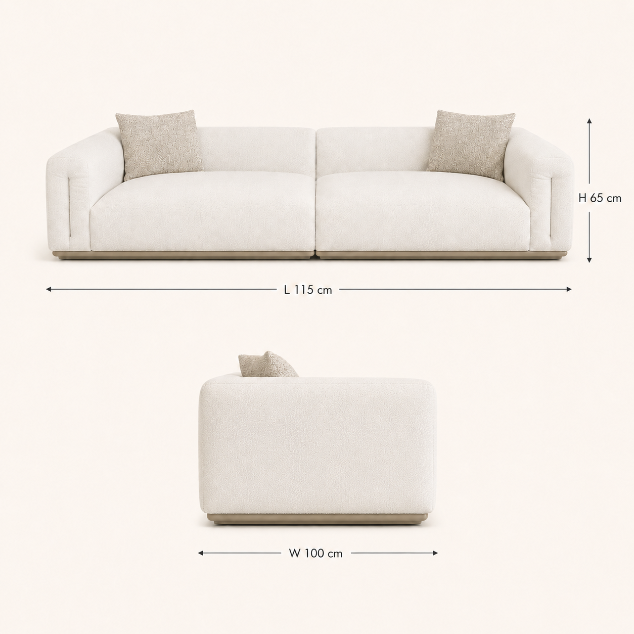 Luna Cream Sofa