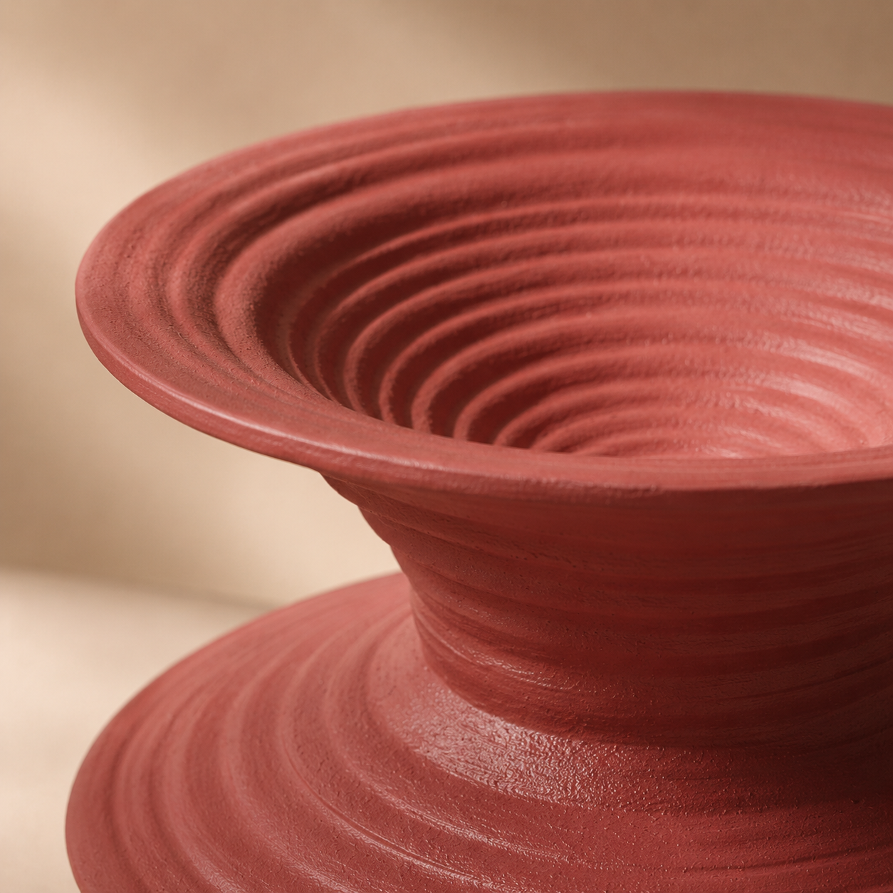 Terracotta Ripple Bowl