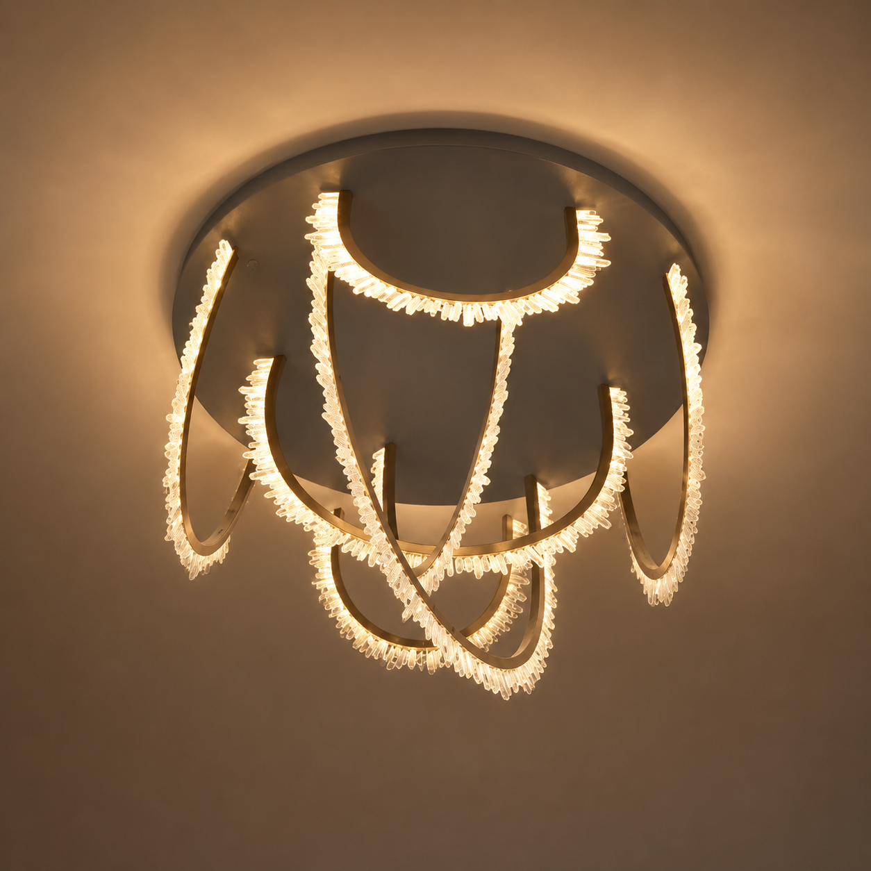 Celestial Arc Crystal Ceiling Light