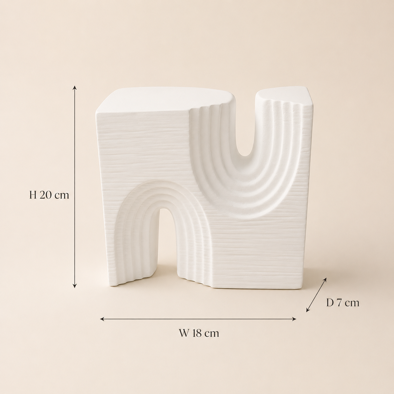 Arco Texture Sculpture White
