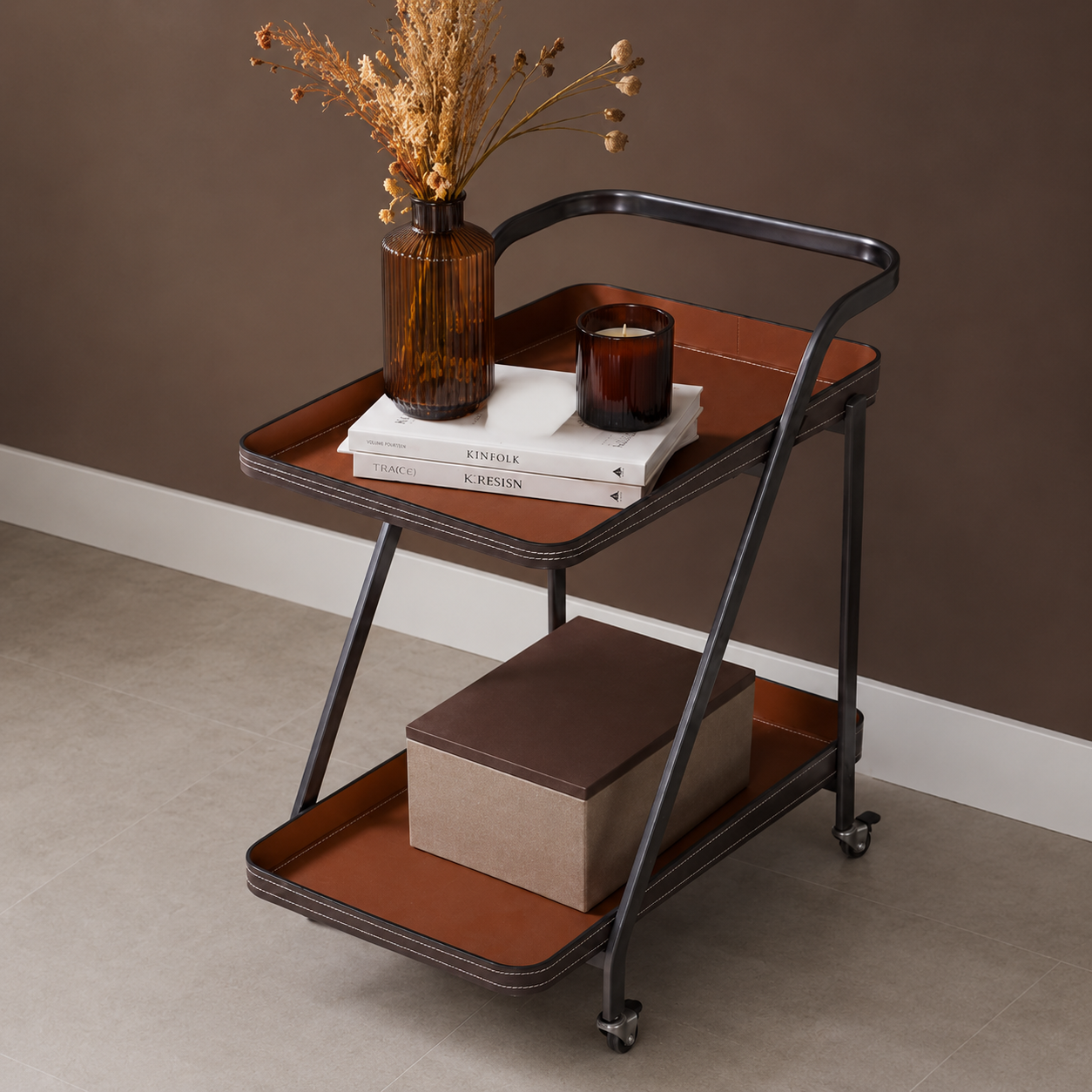 Milano Leather Trolley