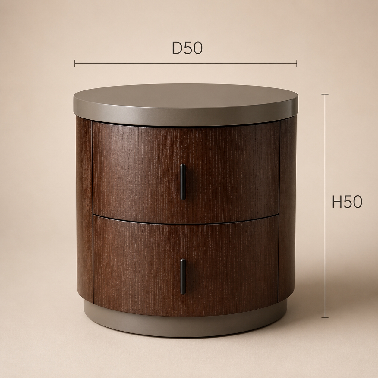 Verona Round Bedside Table