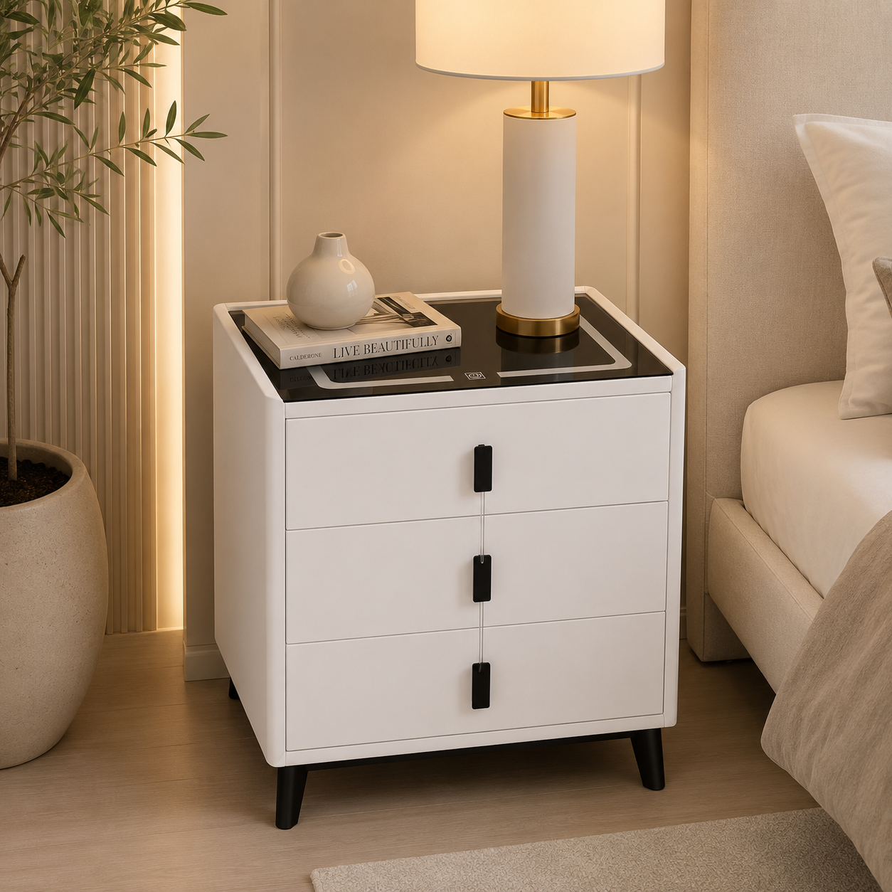 LumiCharge Bedside Table
