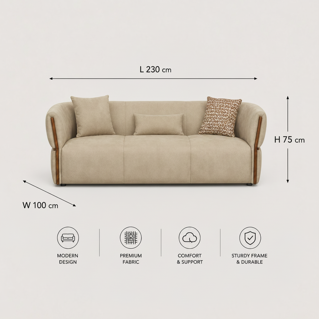 Blush Harmony Sofa Set