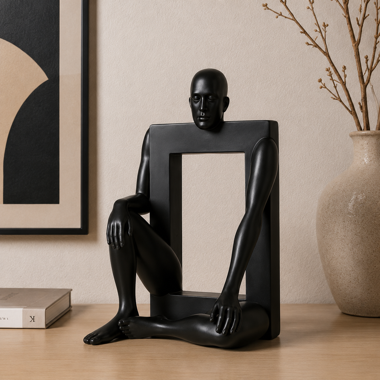 Azure Reflection Sculpture Black