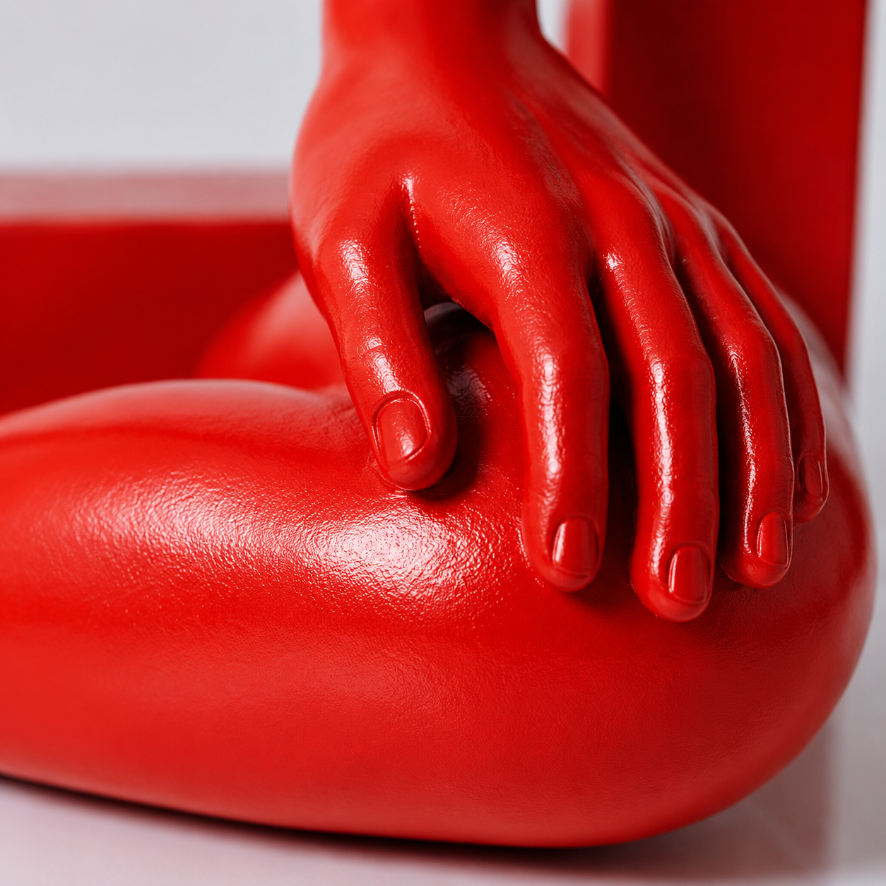 Azure Reflection Sculpture Red
