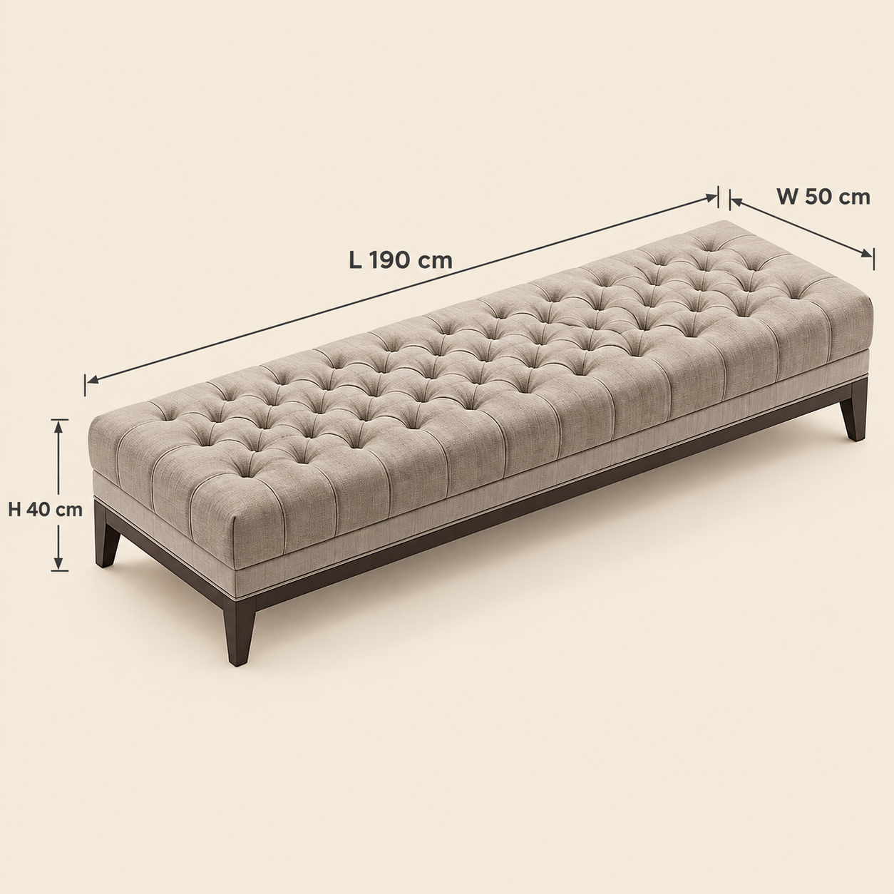 Chester Tufted Bench