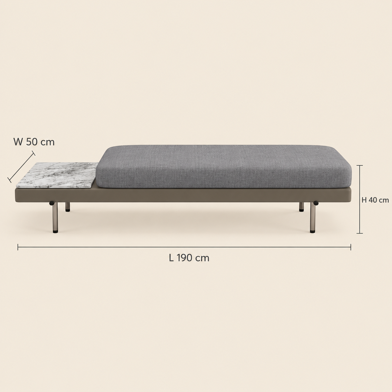 Milano Marble Bench