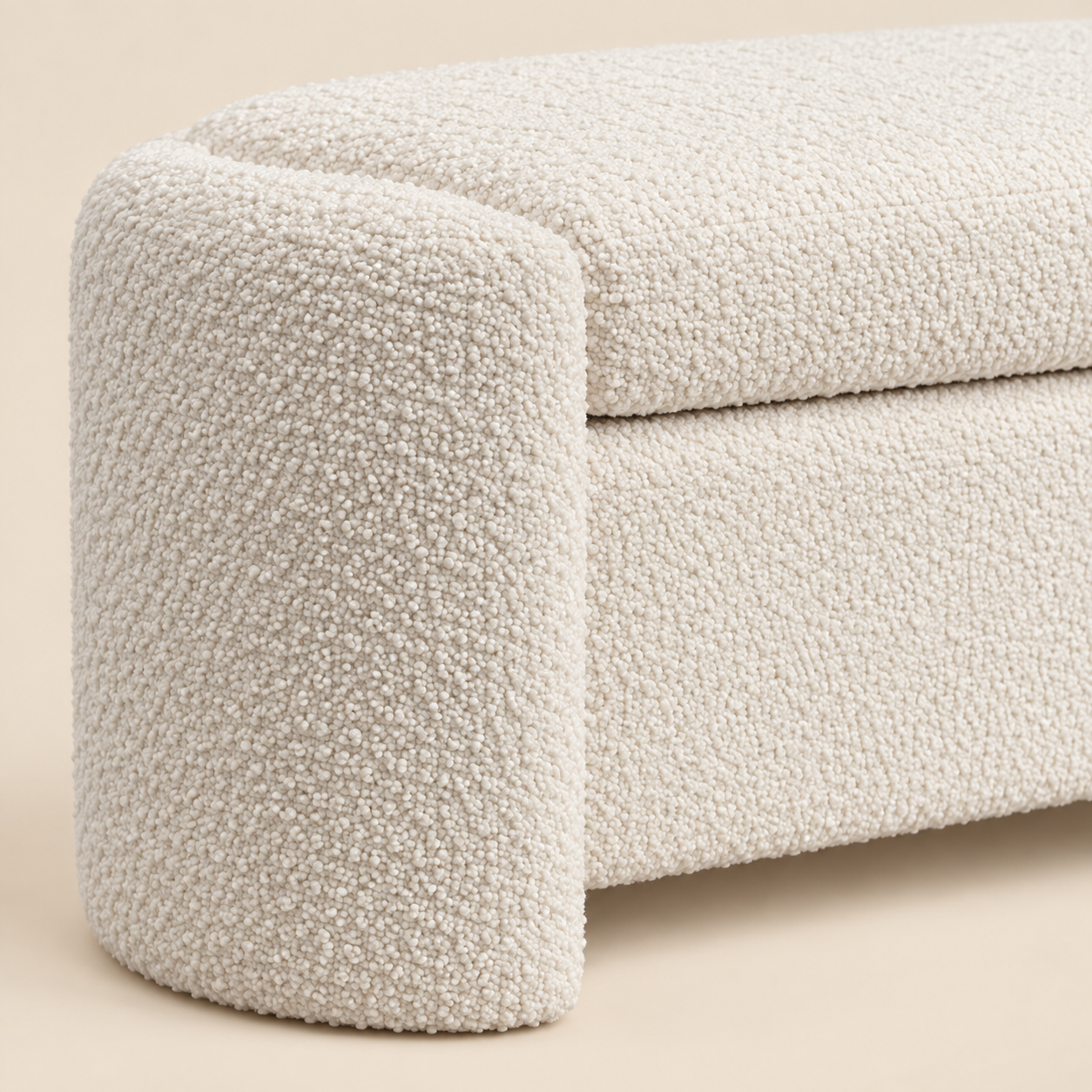 Cove Bouclé Bench
