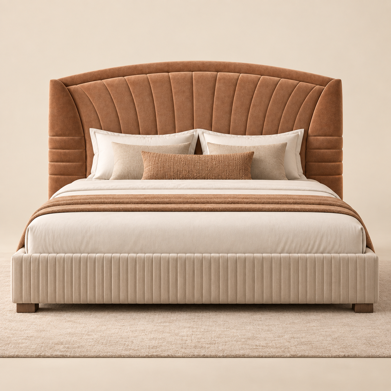Sienna Curved Wingback Bed