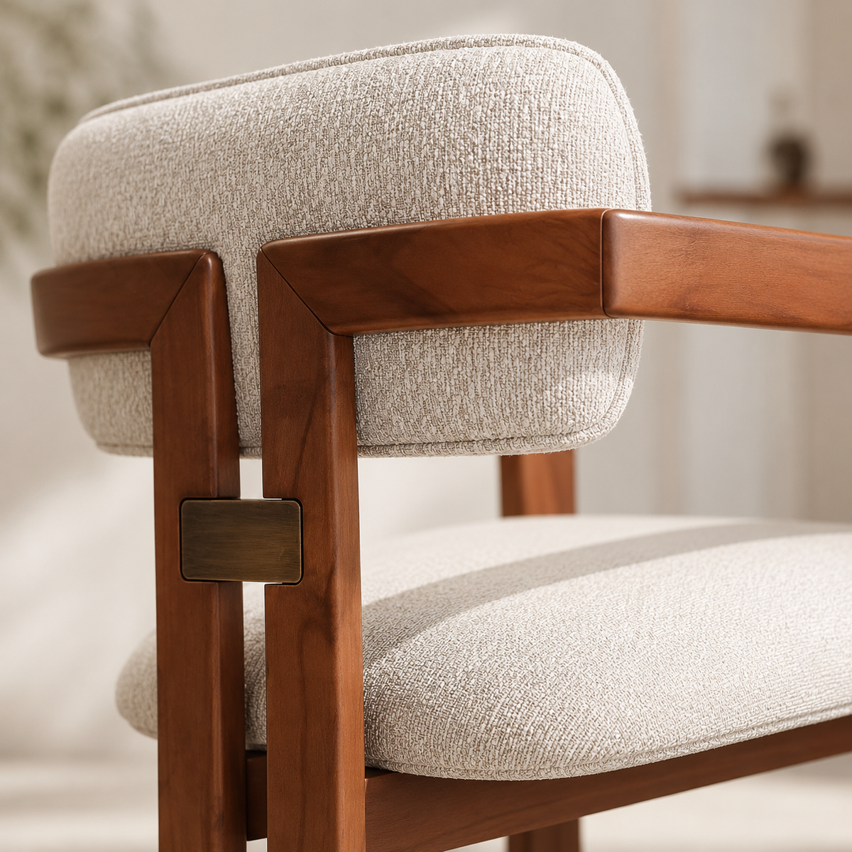 Crescent Beige Dining Chair
