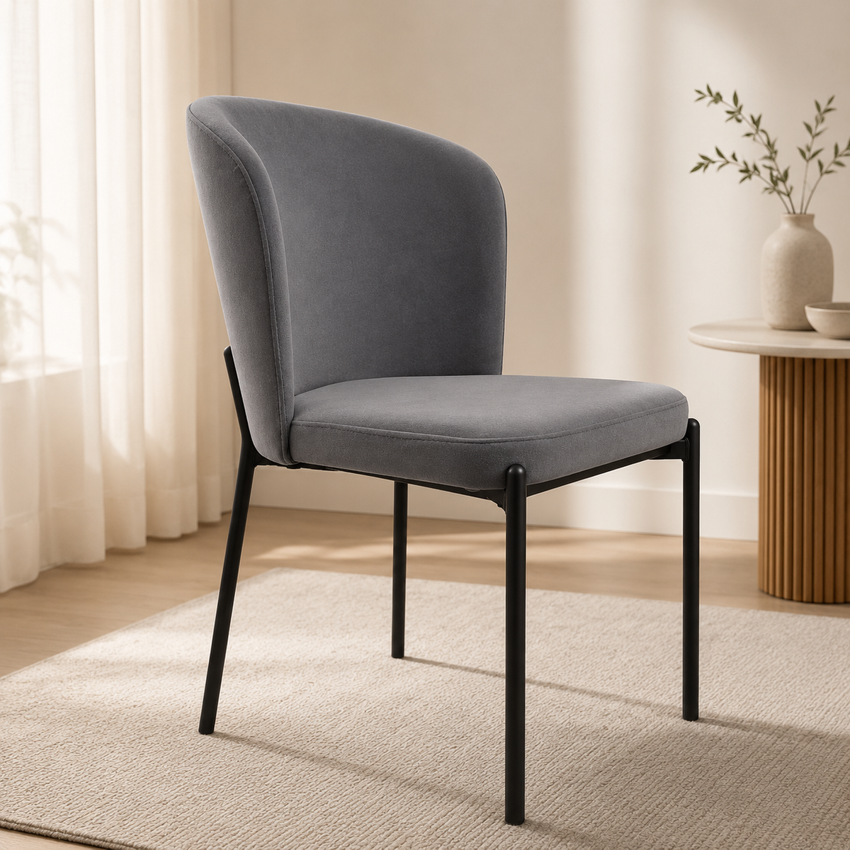 Grey Arc Dining Chair