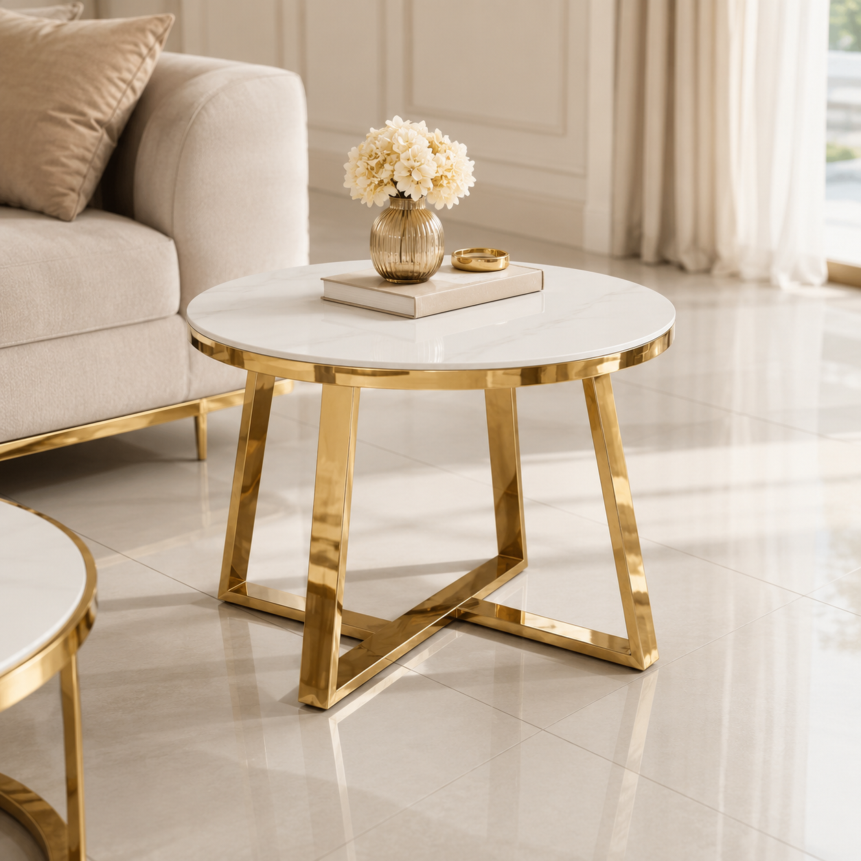 Aurelia Cross-Leg Side Table