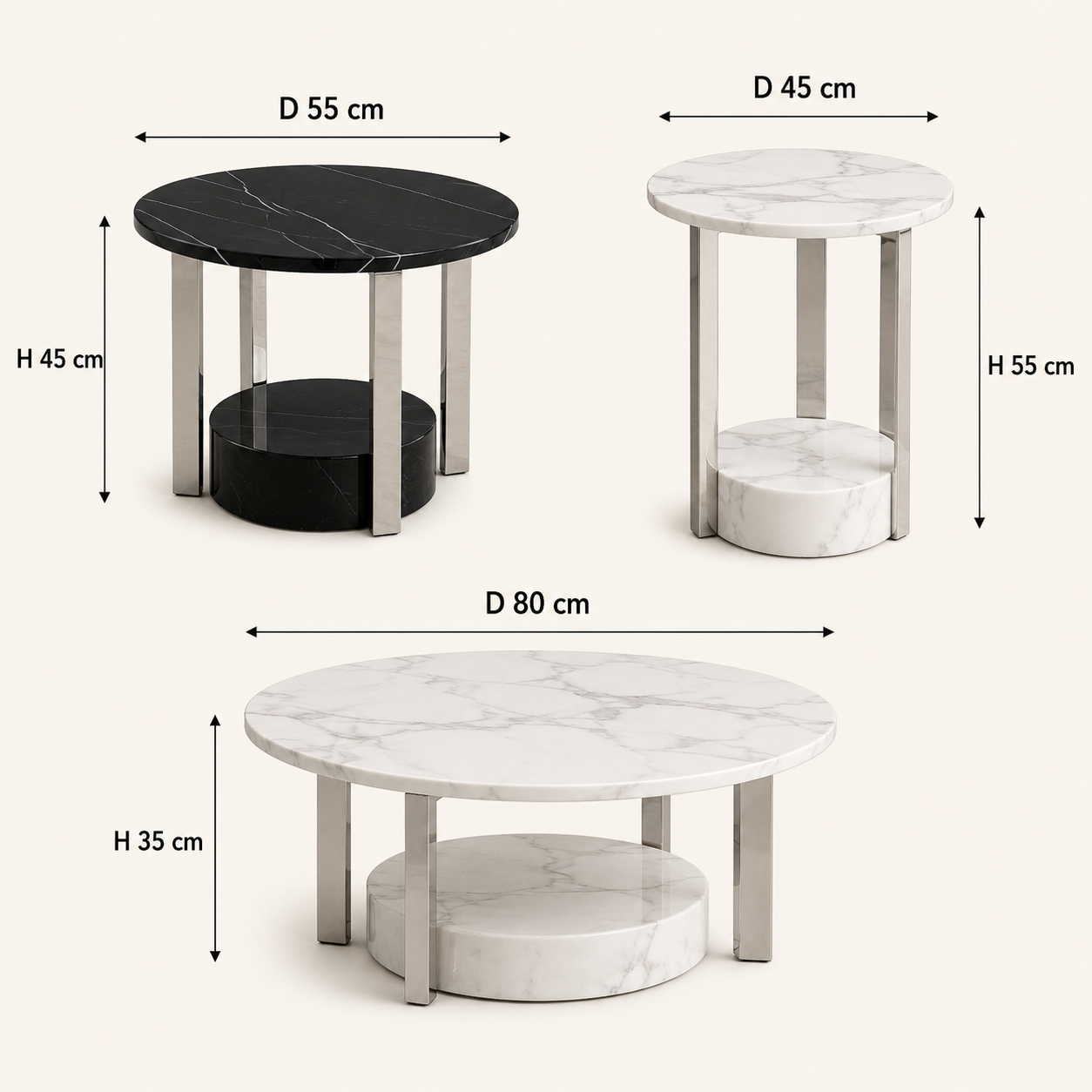 Milano Trio Coffee Table Set