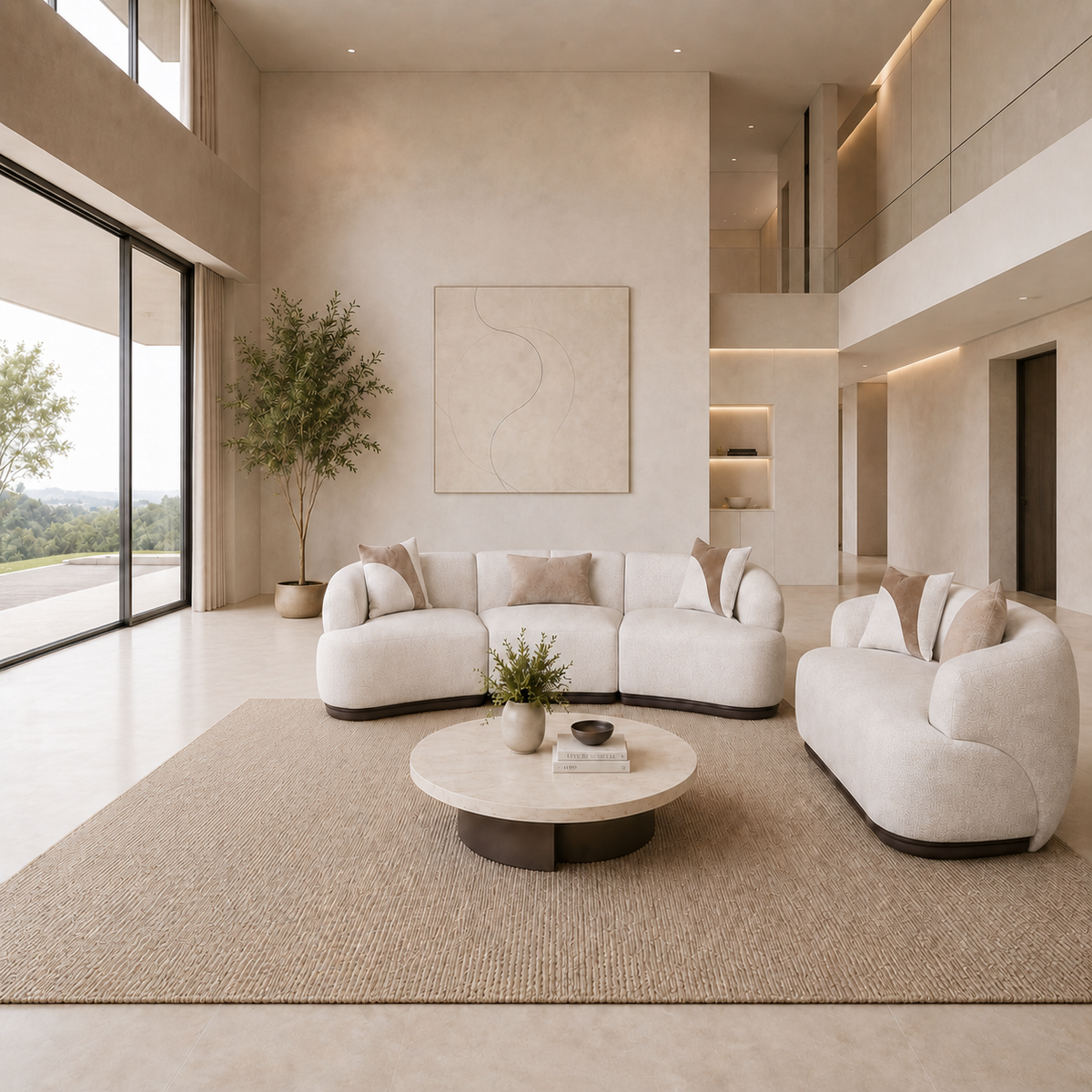 Celestia Curve Sofa Set