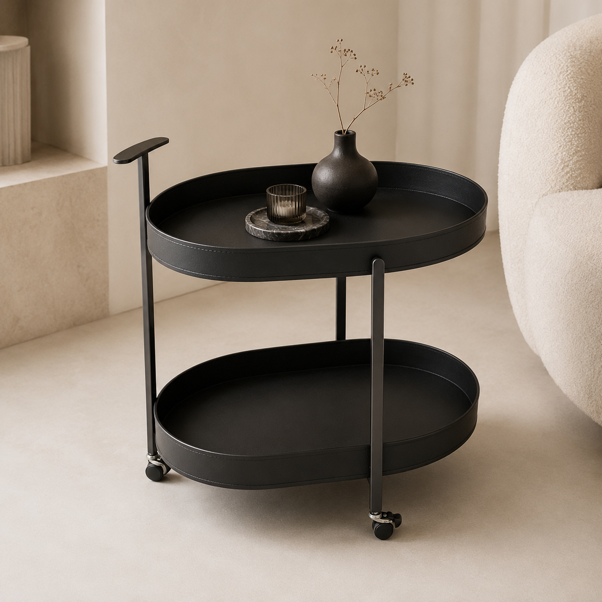 Noir Glide Serving Trolley