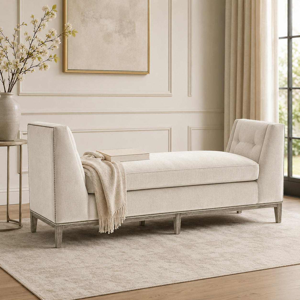 Aurelia Tufted Bench