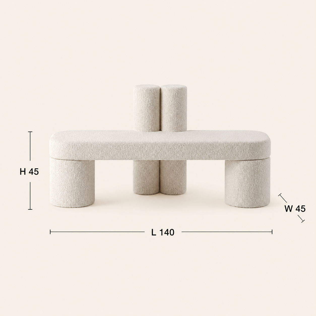 Siena Sculptural Bench