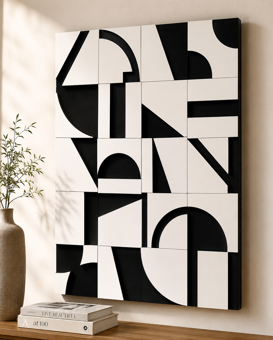 Monochrome Geometry Wall Art