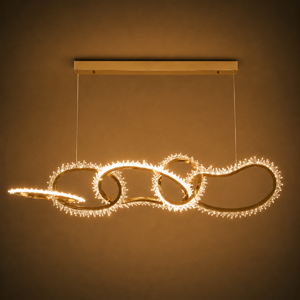 Infinity Crystal Wave Chandelier