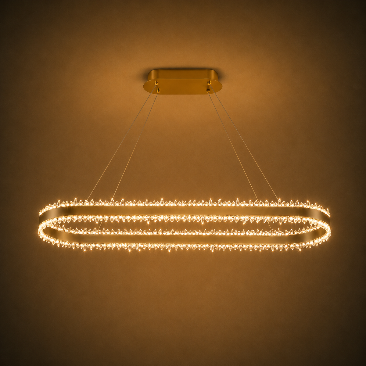 Aurora Oval Crystal Chandelier