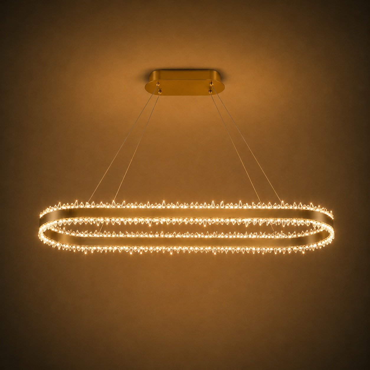 Aurora Oval Crystal Chandelier