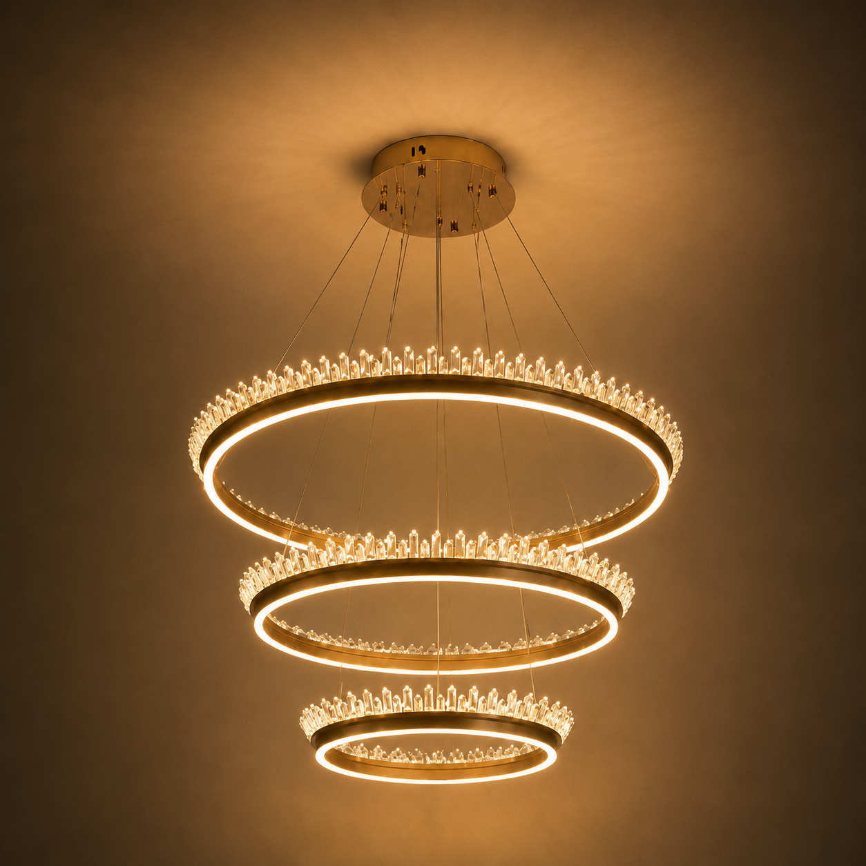 Aurora Crystal Halo Chandelier