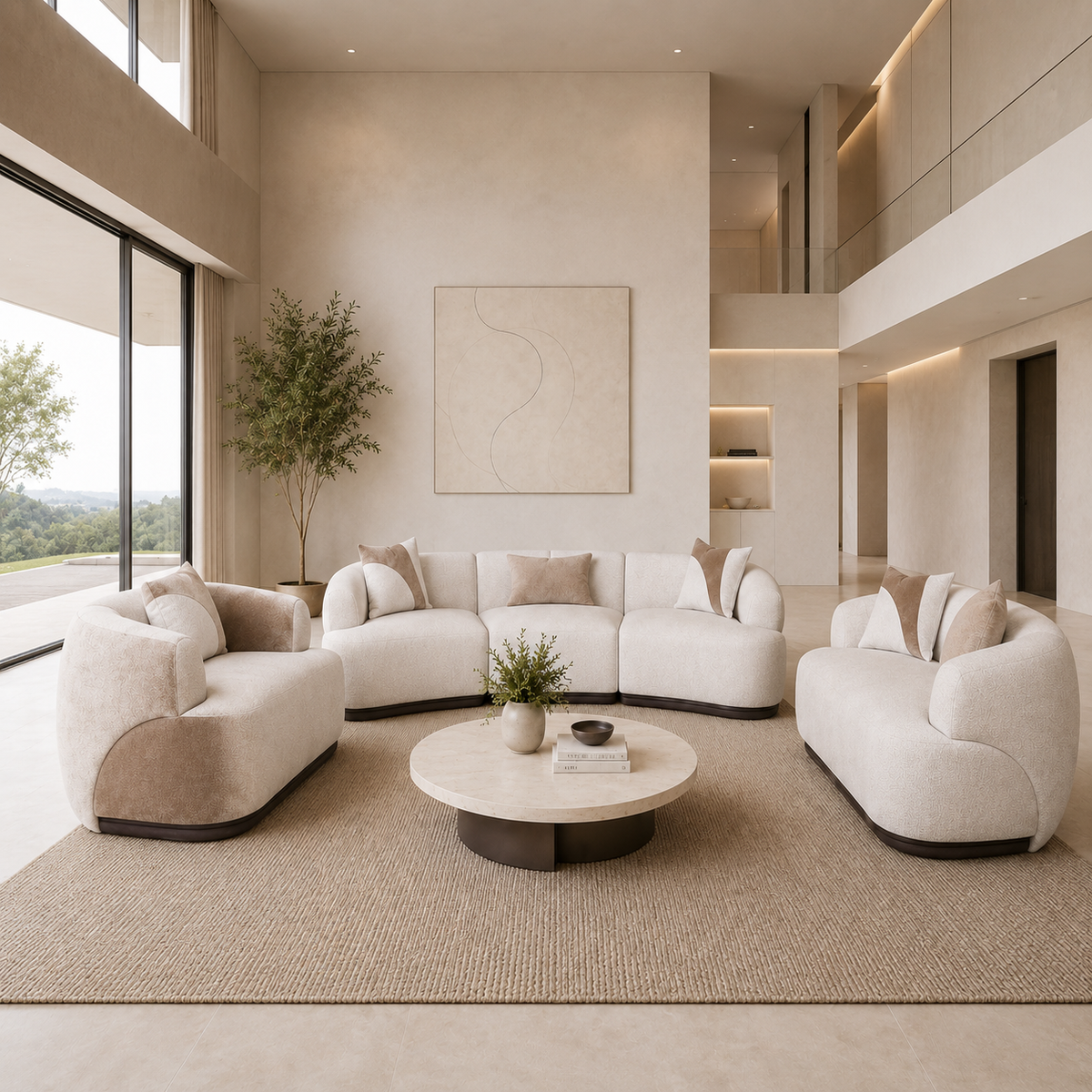 Celestia Curve Sofa Set
