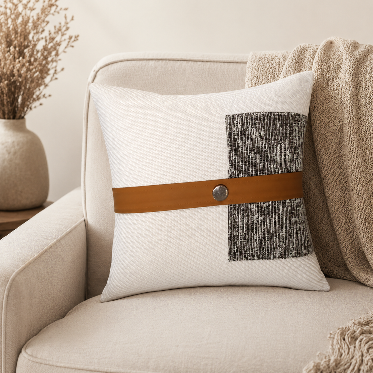 Ivory Belt Cushion