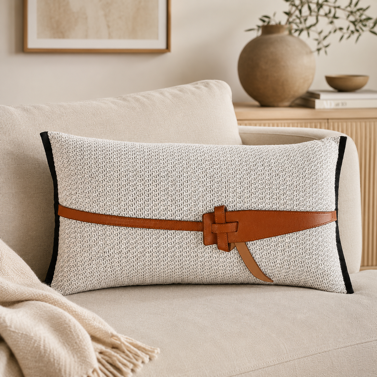 Neutral Buckle Cushion