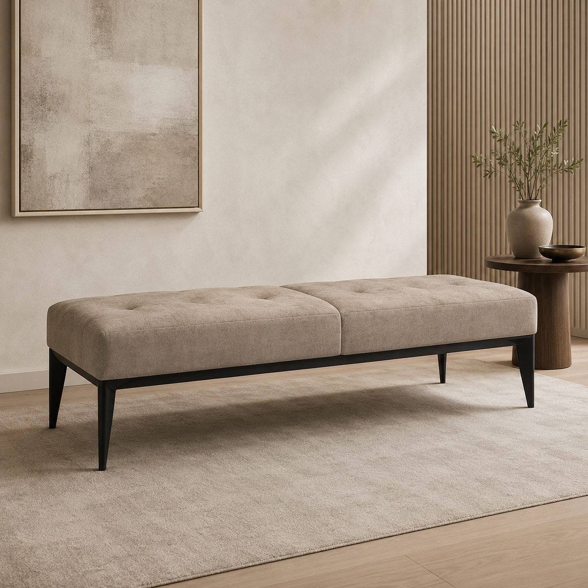 Luna Tufted Bench