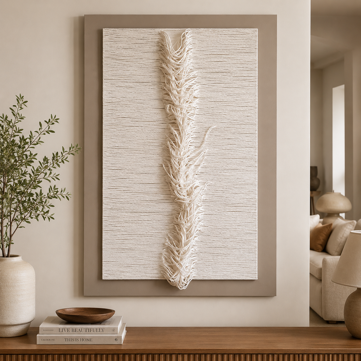 Ivory Cascade Wall Art