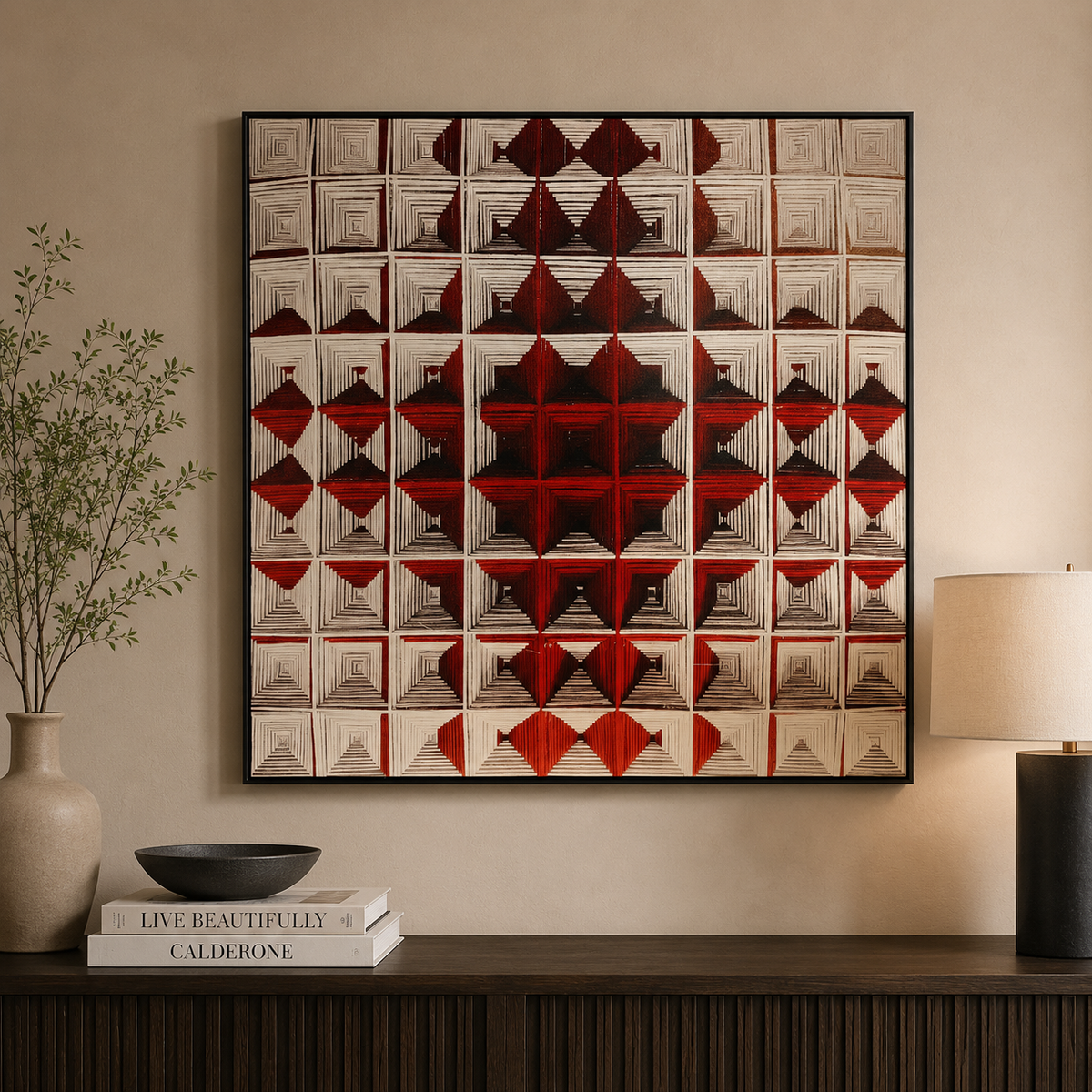 Ruby Mosaic Wall Art