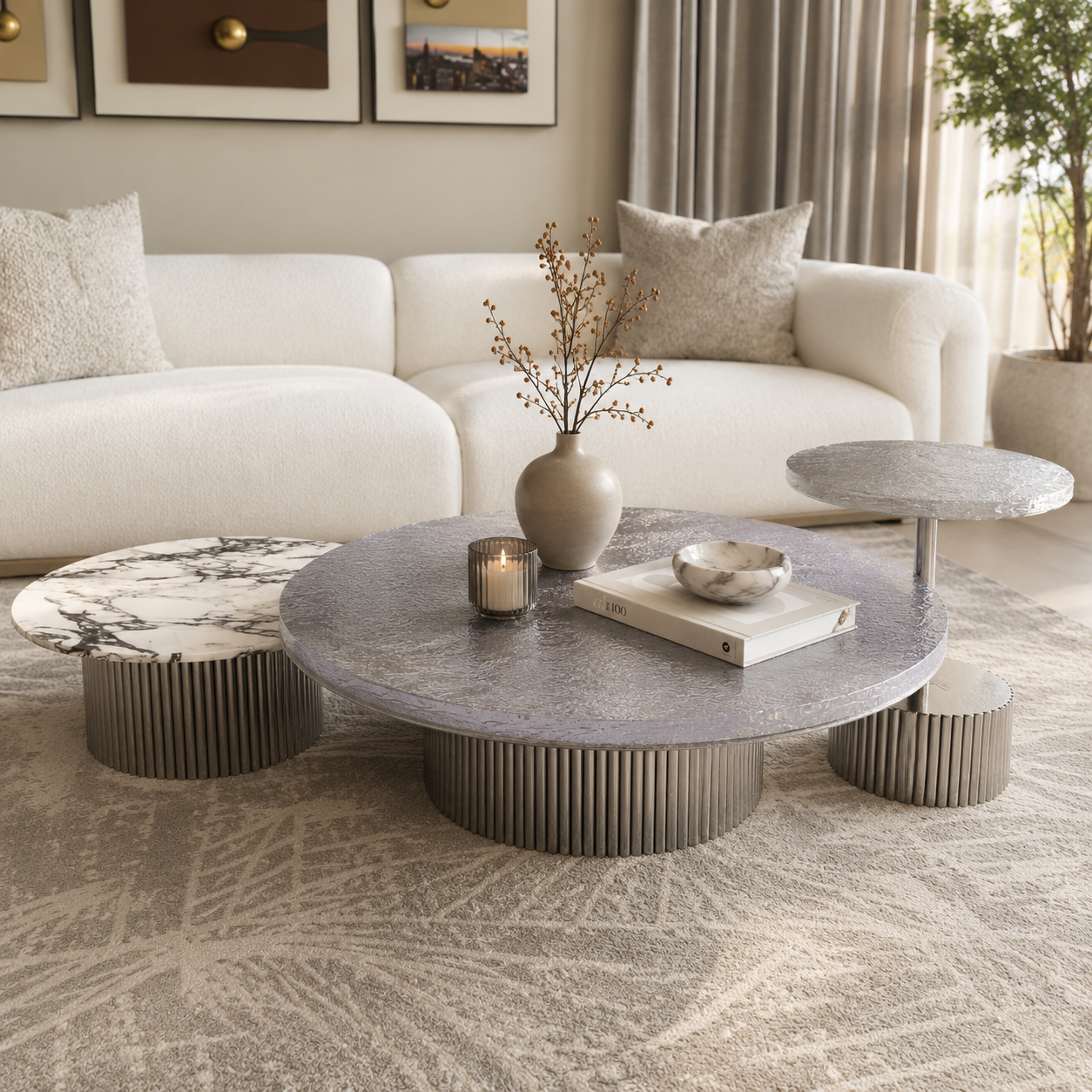 Celeste Trio Coffee Table Set