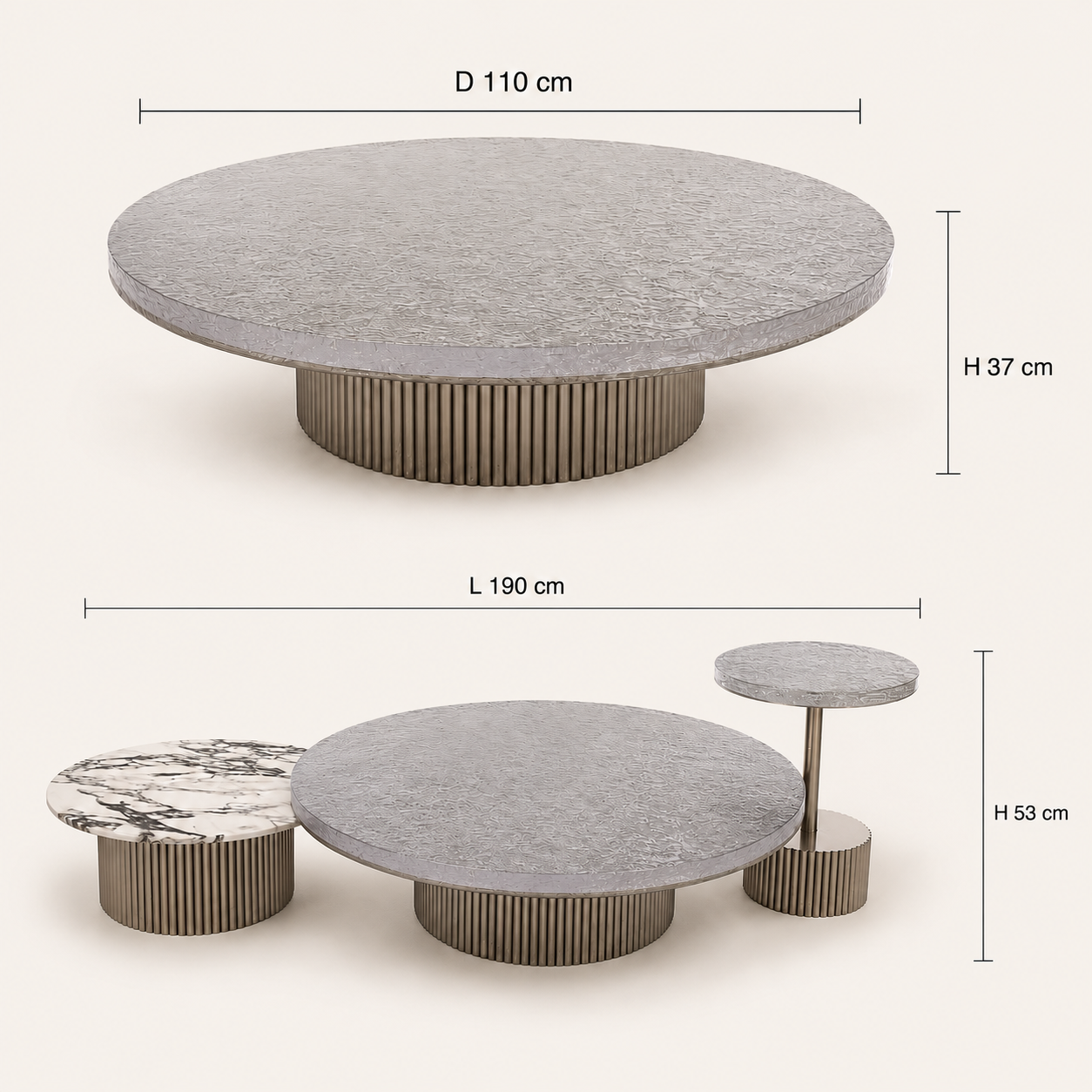 Celeste Trio Coffee Table Set