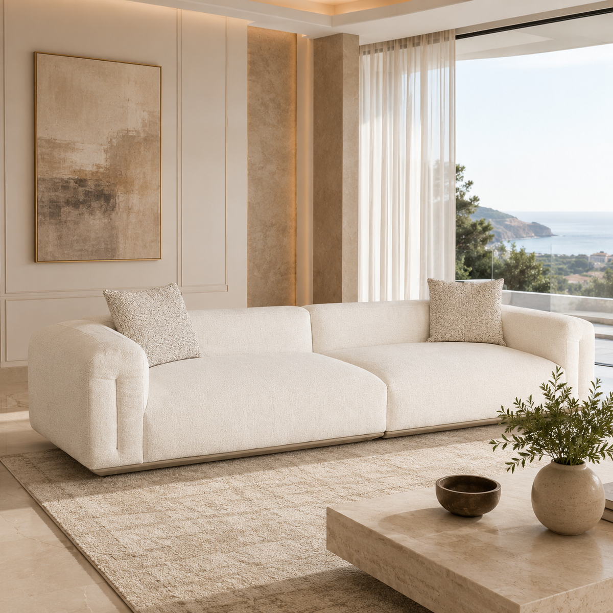 Luna Cream Sofa