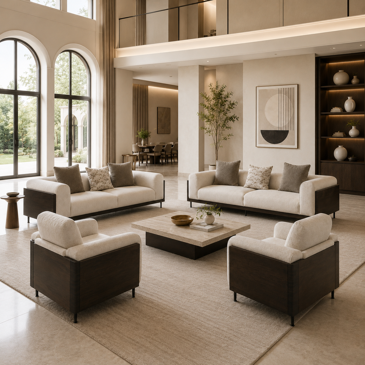 Verona Wood Frame Sofa
