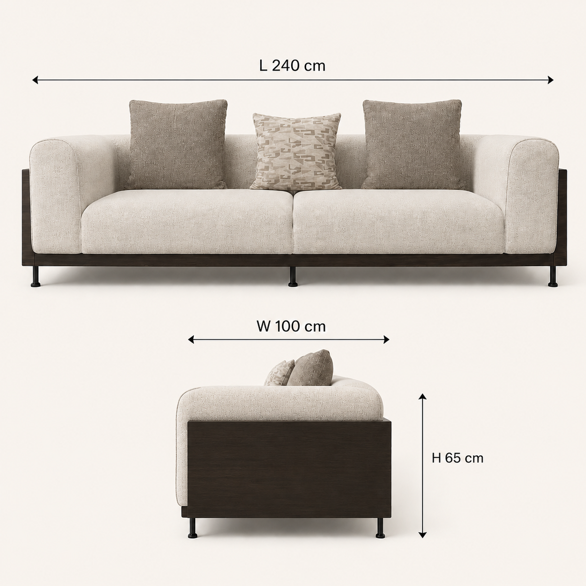 Verona Wood Frame Sofa