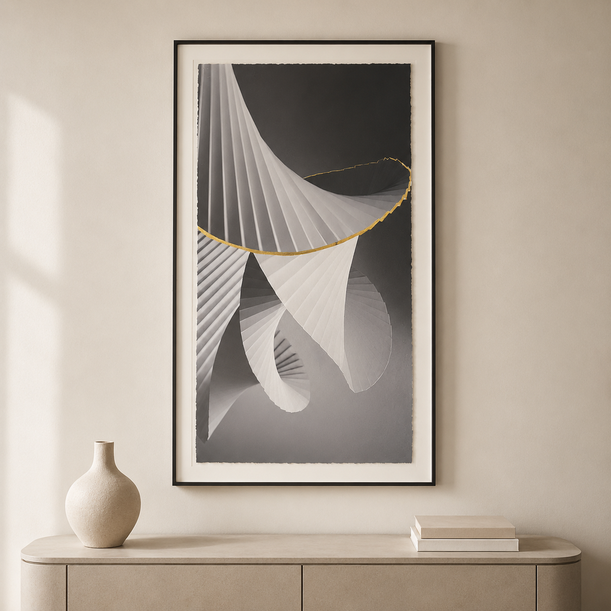 Golden Flow Wall Art