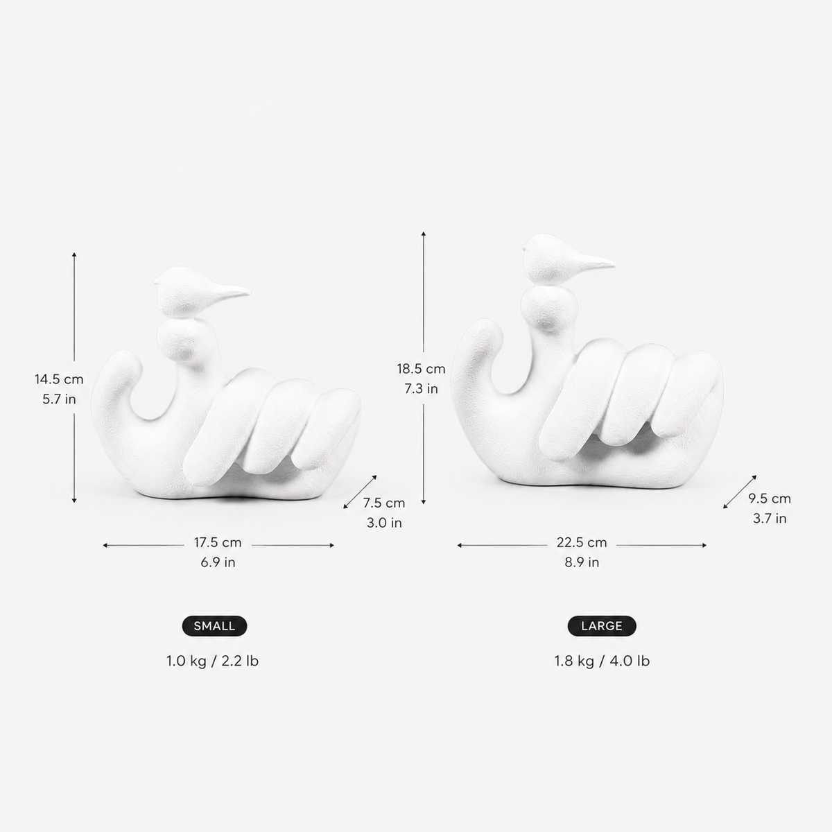 Ivory Bird Sculpture Set