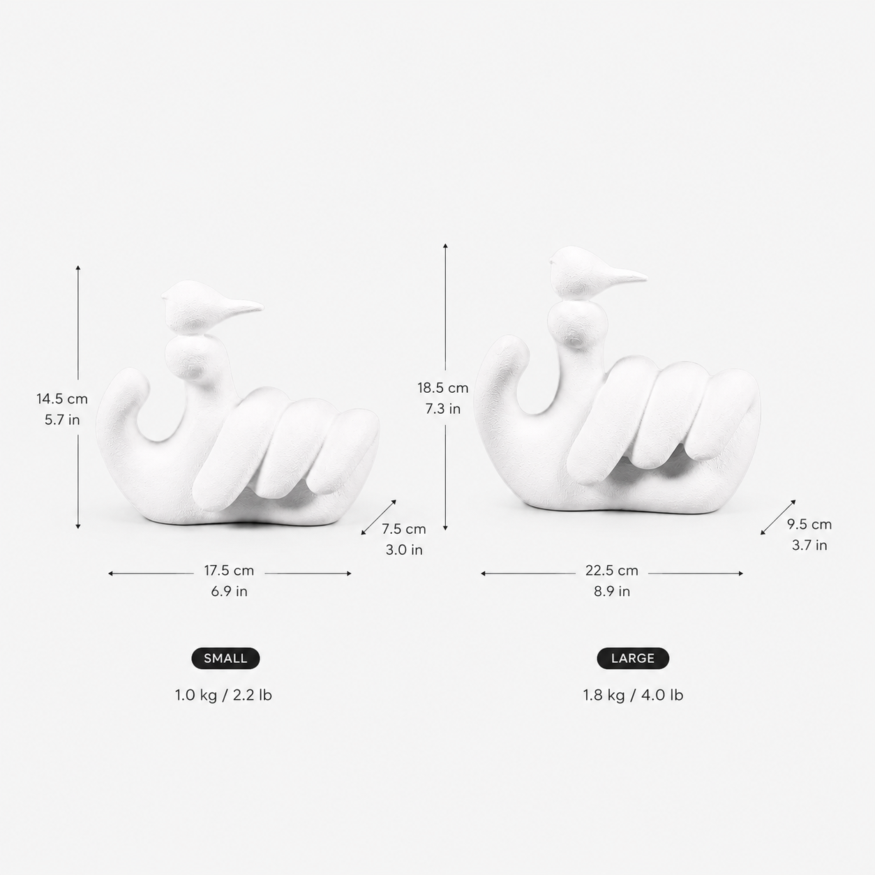 Ivory Bird Sculpture Set