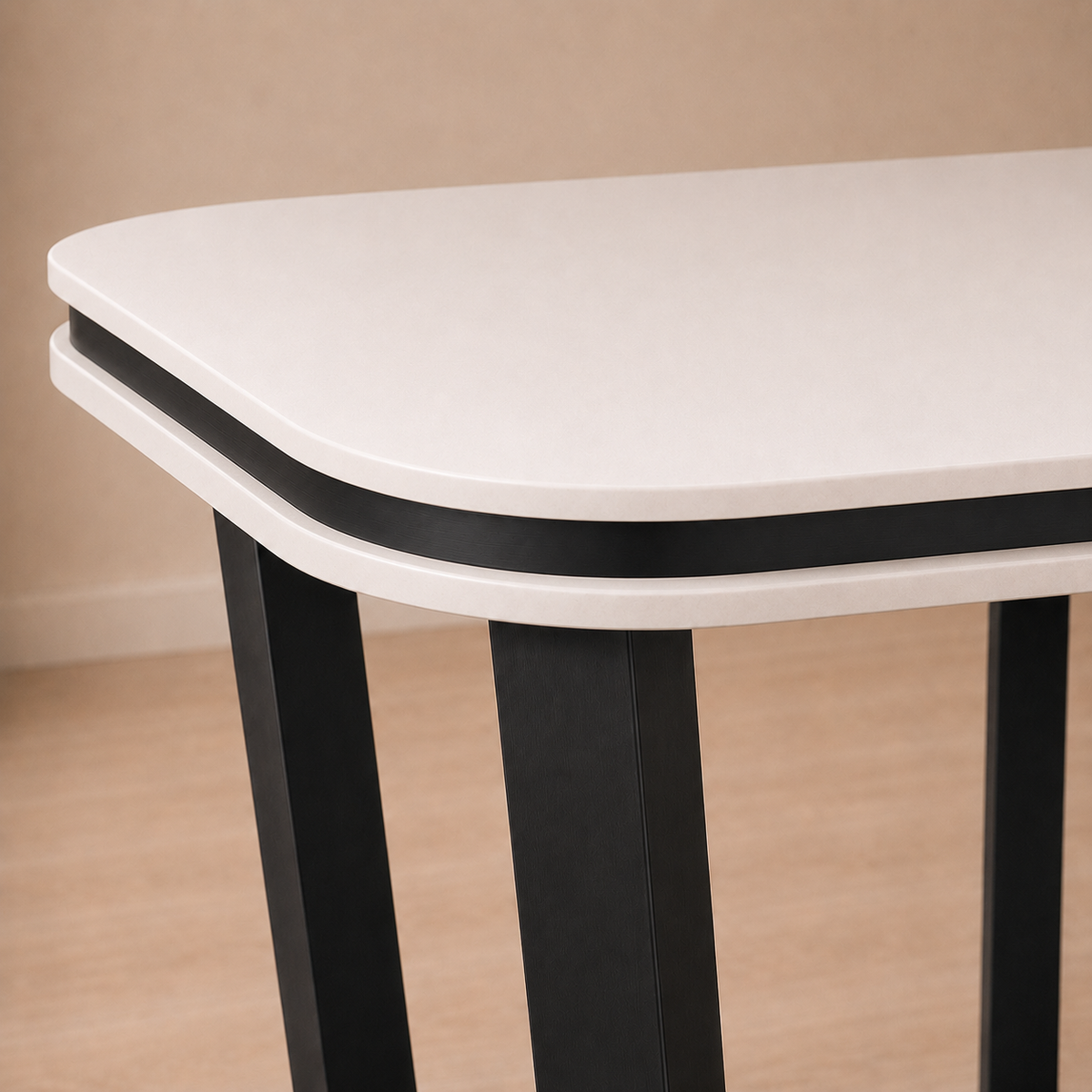 Monza Black & Ivory Dining Table