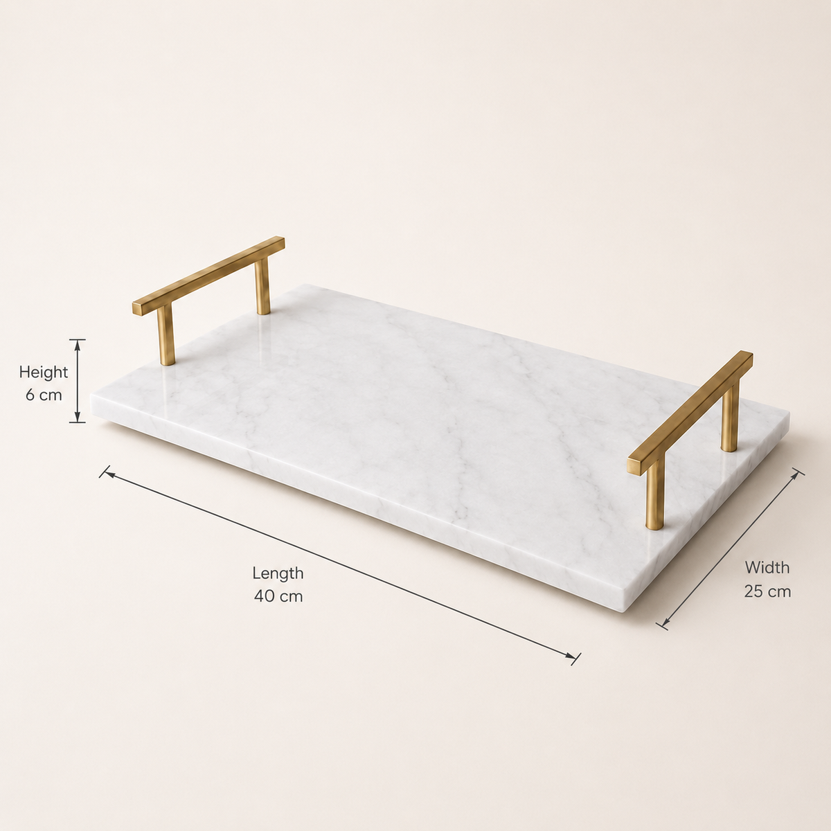 Carrara Luxe Tray
